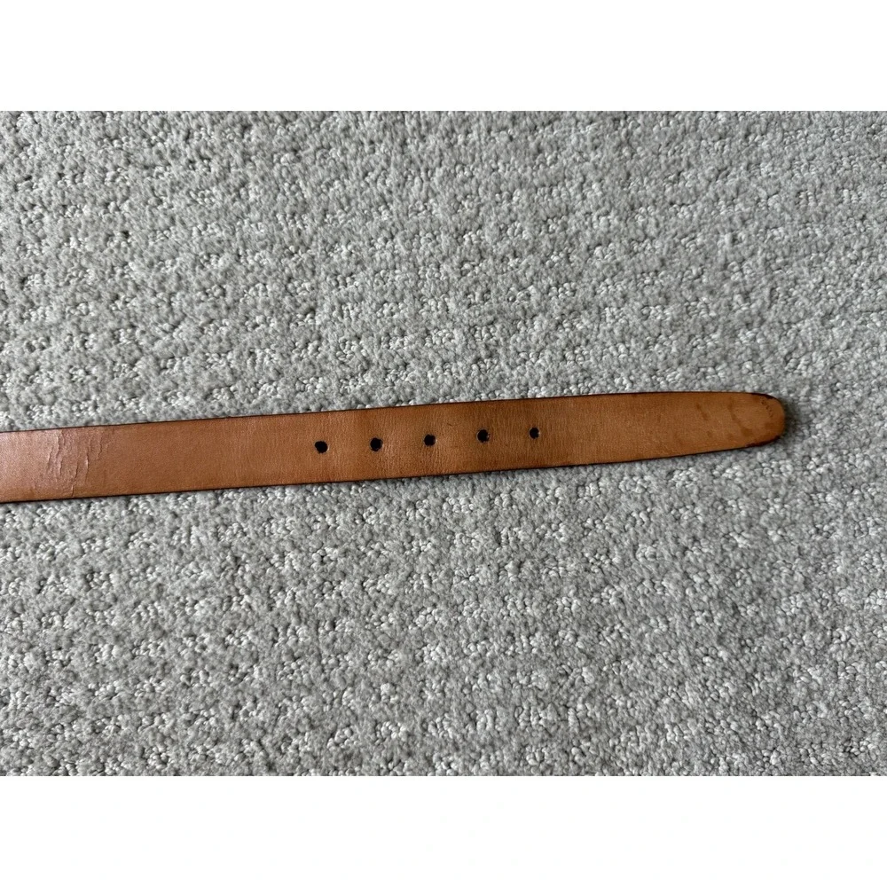 Martin Dingman Lizard Grain Italian Calfskin Leather Belt Sz 36 Handmade USA